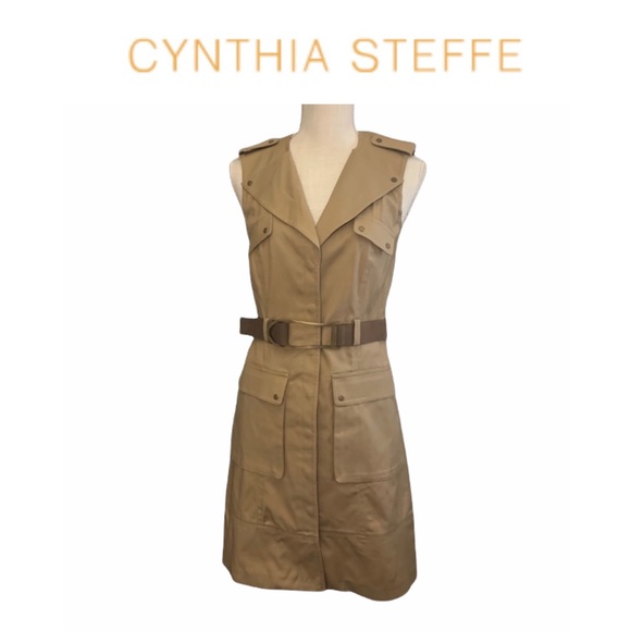 Cynthia Steffe Dresses & Skirts - Cynthia Steffe Beige Belted Mini Dress